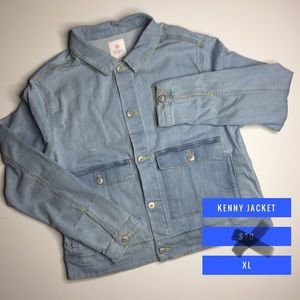 NWT Lularoe Kenny Jean Jacket. Blue Light wash - XL